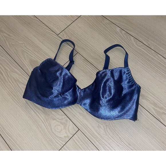 Maidenform Other - Vintage Maidenform French Demi 3687 Satin Soft Cup Underwire Womens 34C Blue